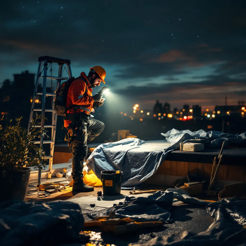 Intervention de couvreur urgence 06 en pleine nuit